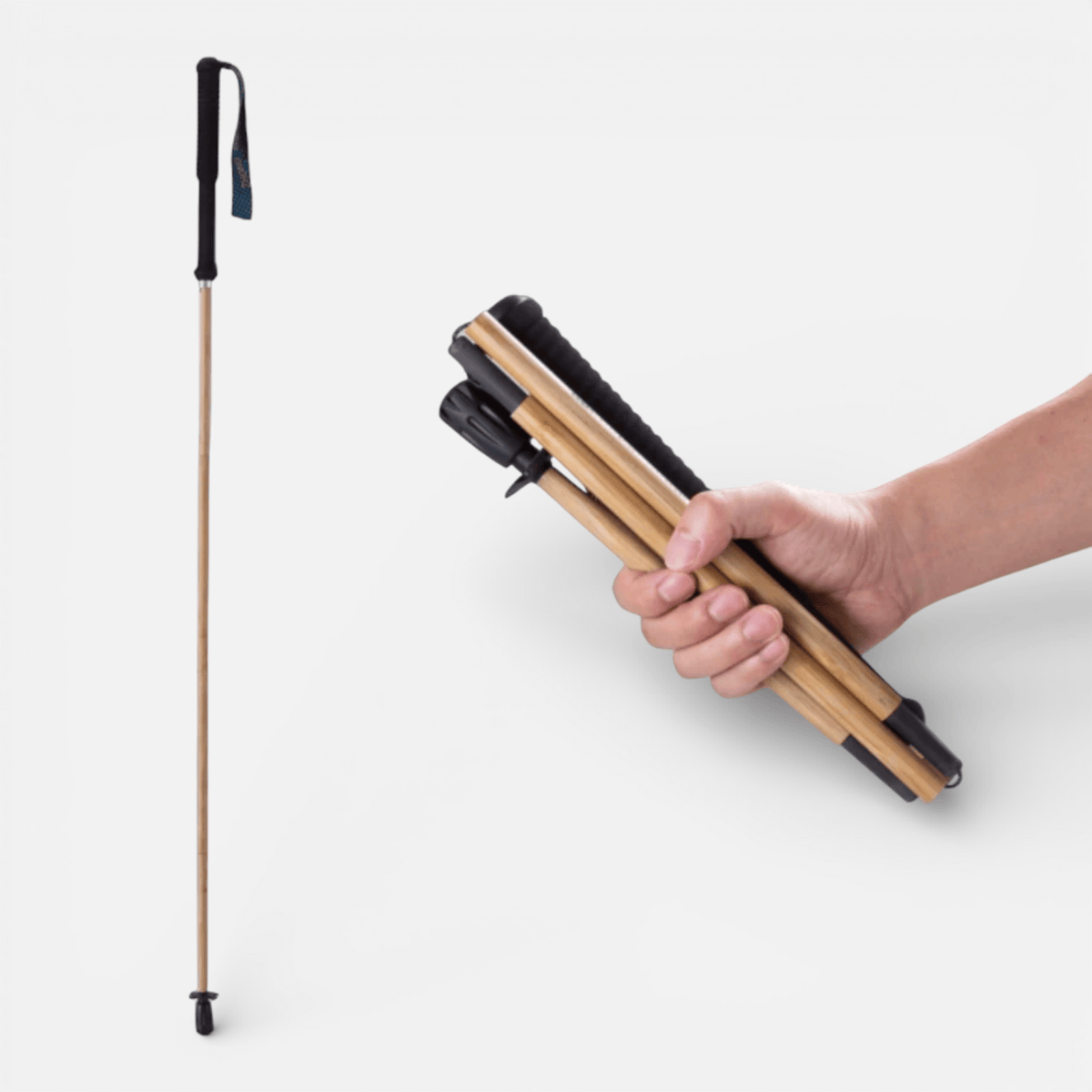 Mon Esprit Nature 110cm Bâtons de randonnée ultralégers en bambou - Trekflex