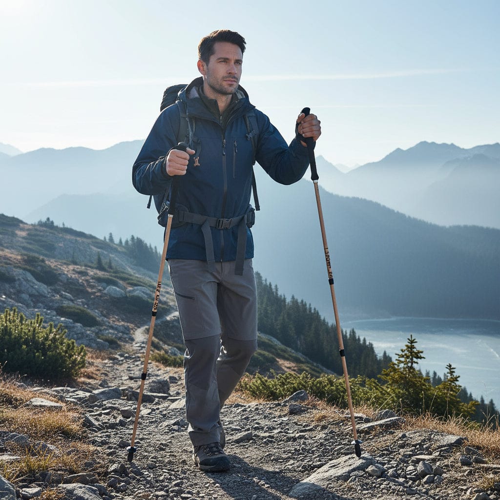 Mon Esprit Nature Bâtons de randonnée ultralégers en bambou - Trekflex