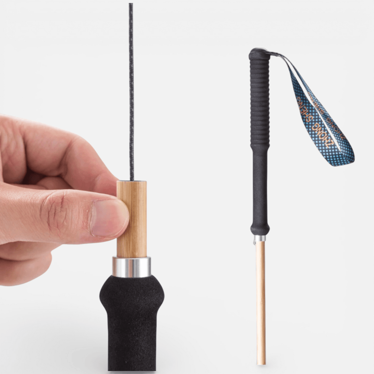 Mon Esprit Nature Bâtons de randonnée ultralégers en bambou - Trekflex