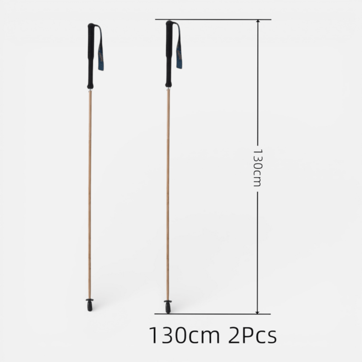 Mon Esprit Nature Bâtons de randonnée ultralégers en bambou - Trekflex