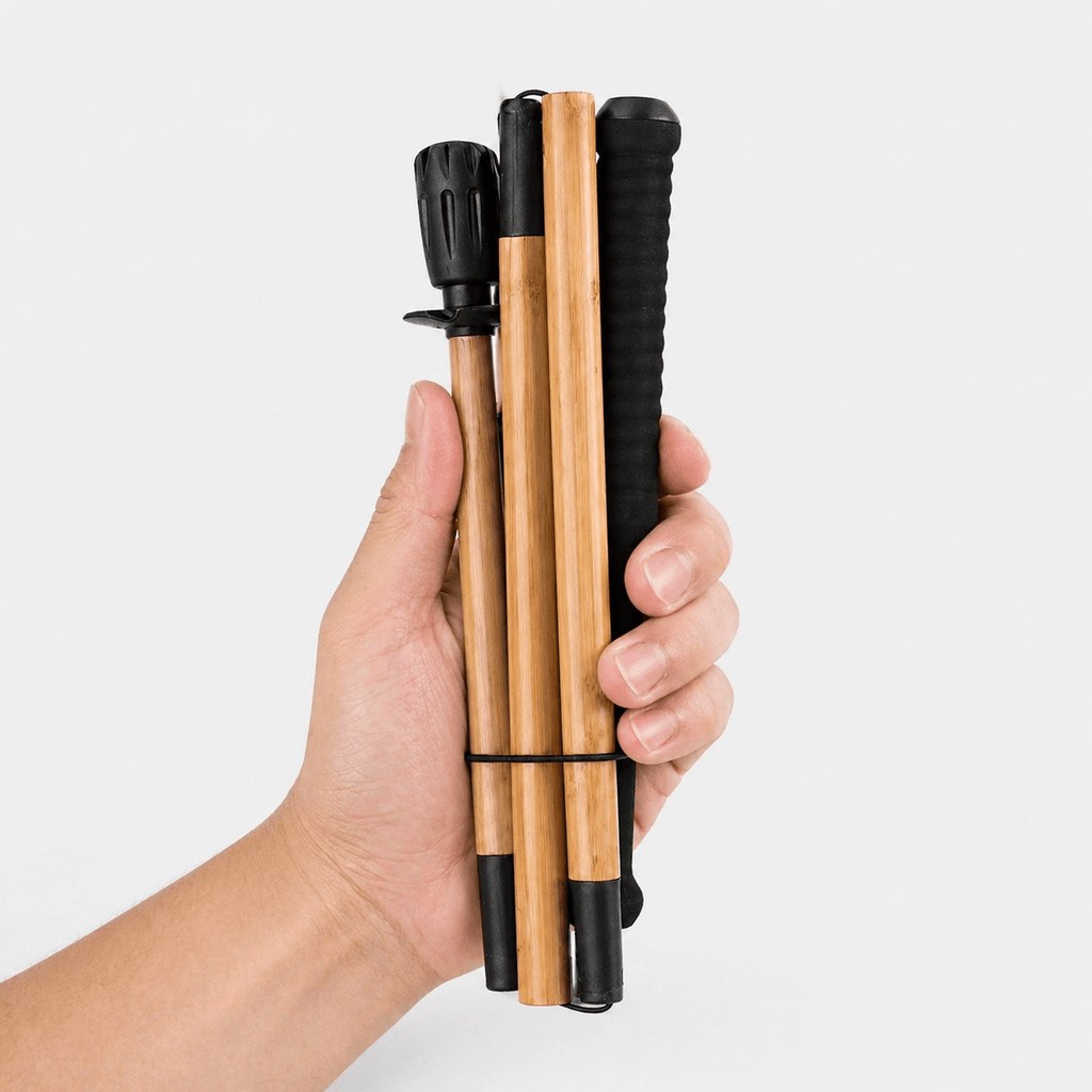 Mon Esprit Nature Bâtons de randonnée ultralégers en bambou - Trekflex