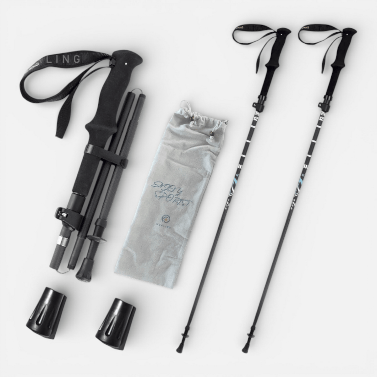 Mon Esprit Nature Bâtons de Trekking en fibre de carbone - NatureGrip