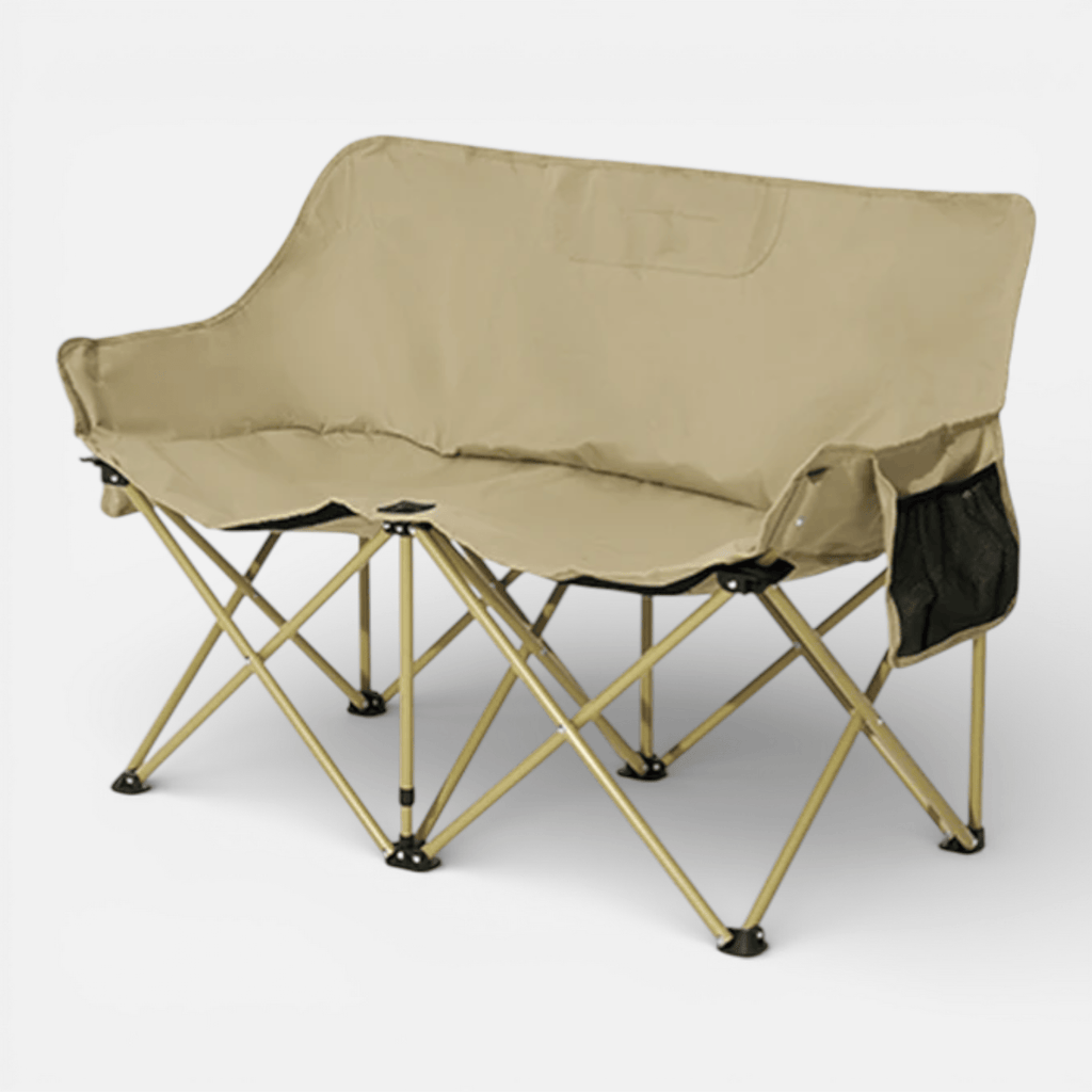 Mon Esprit Nature beige clair Chaise double pliable de camping - Jusska