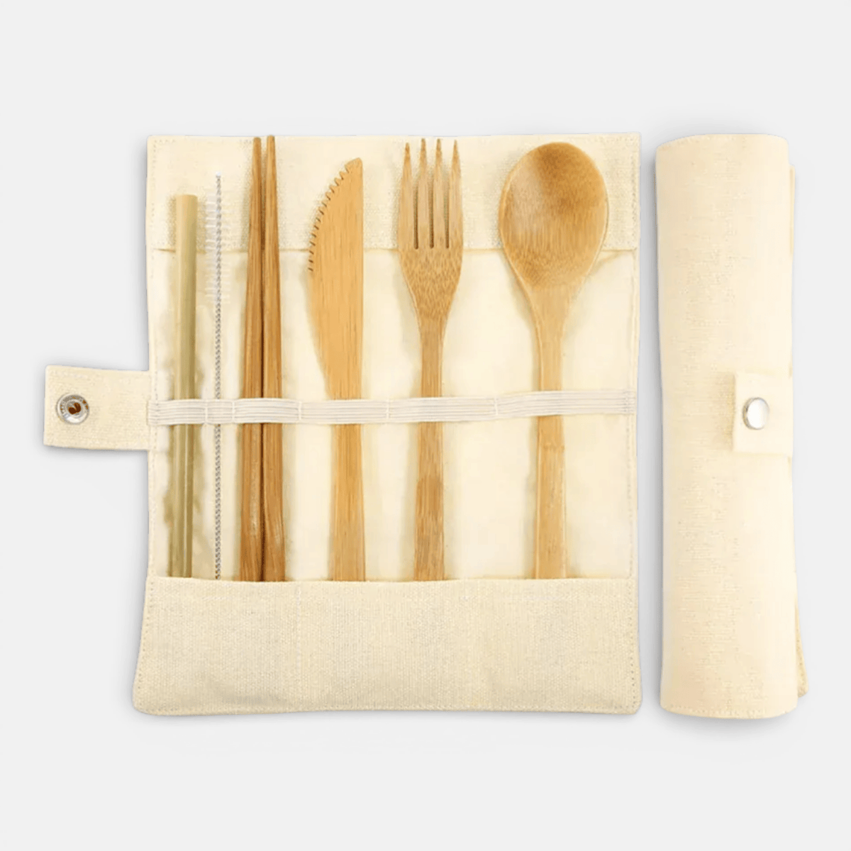 Mon Esprit Nature beige clair Vaisselle de voyage en bambou