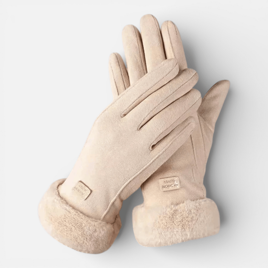Mon Esprit Nature Beige Gants confortables avec doublure en peluche