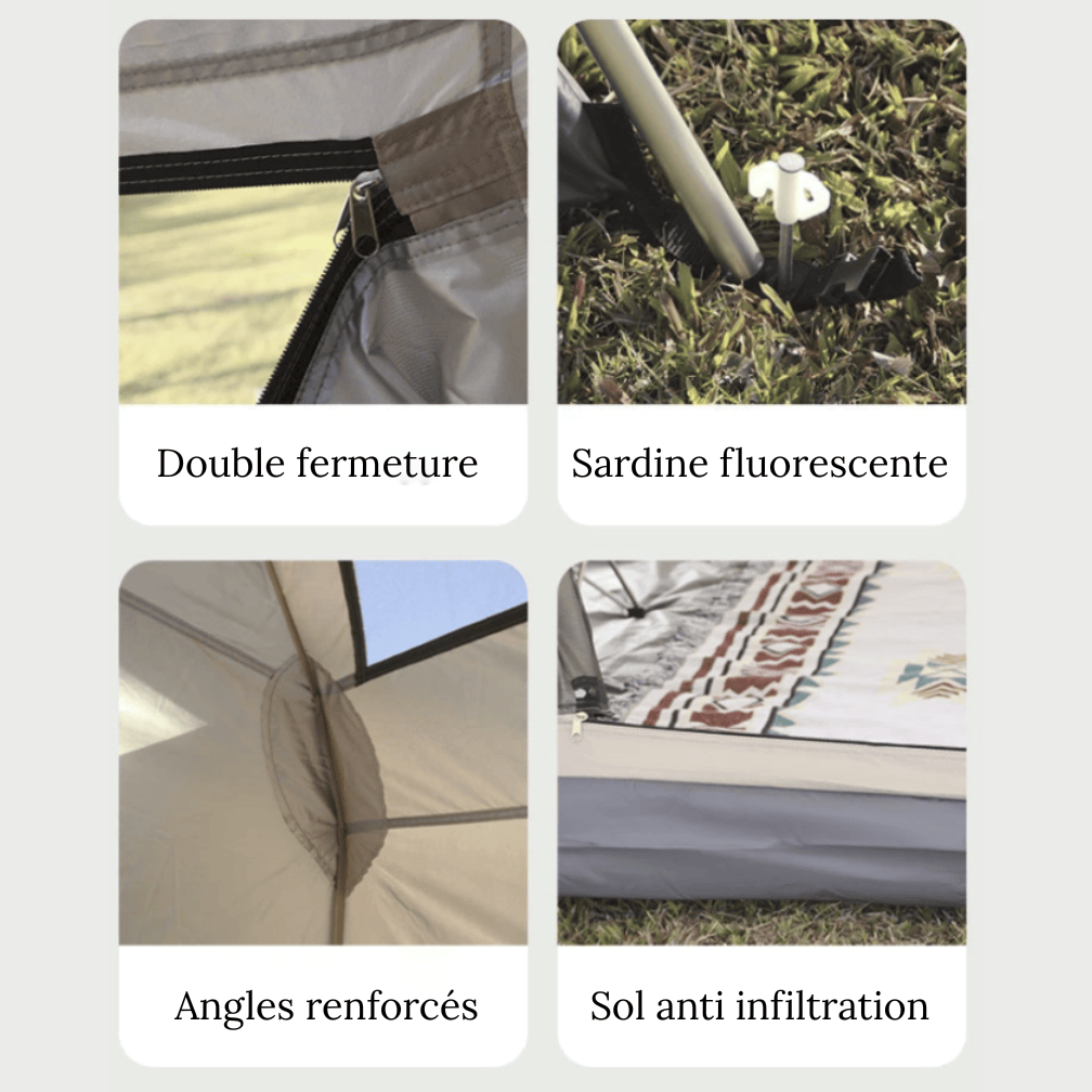 Mon Esprit Nature Beige Tente de camping de Luxe - Sentura