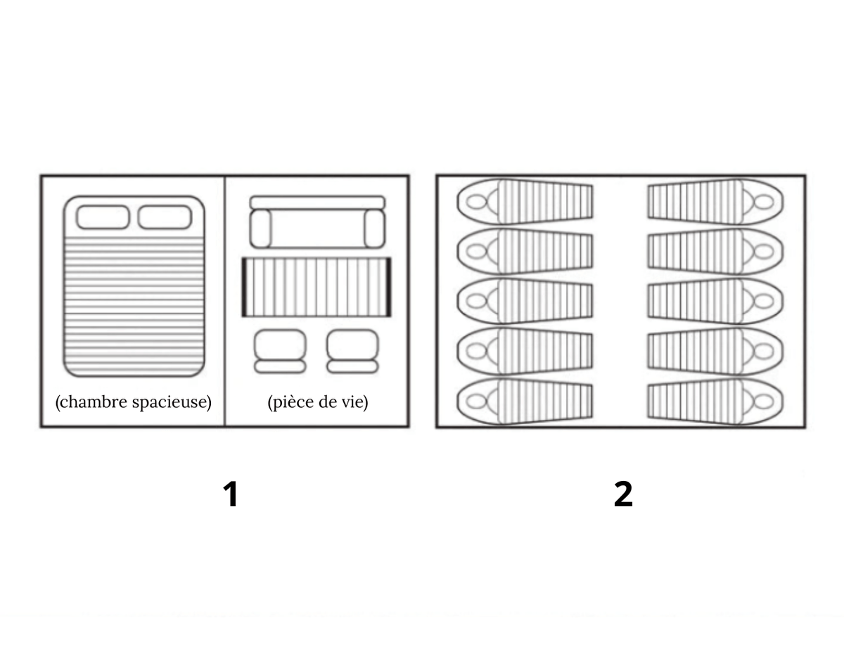 Mon Esprit Nature Beige Tente de camping de Luxe - Sentura