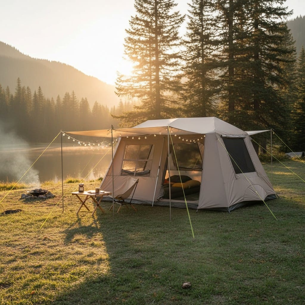 Mon Esprit Nature Beige Tente de camping de Luxe - Sentura