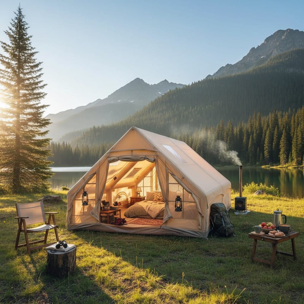 Mon Esprit Nature Beige Tente de camping Gonflable - Tentura One