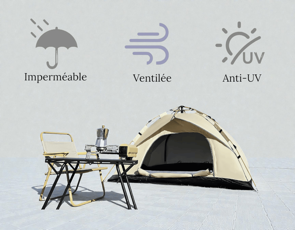 Mon Esprit Nature Beige Tente de camping Polyester - VENUS 4P