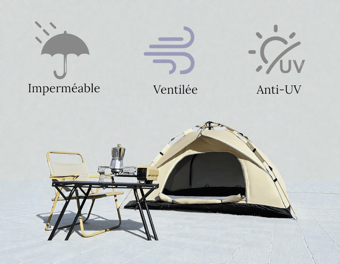 Mon Esprit Nature Beige Tente de camping Polyester - VENUS 4P