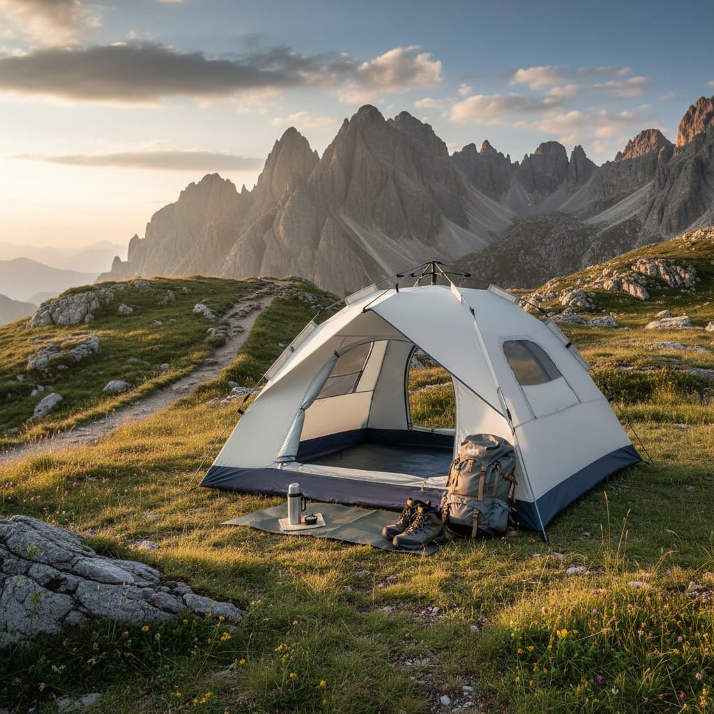 Mon Esprit Nature Beige Tente de camping Polyester - VENUS 4P