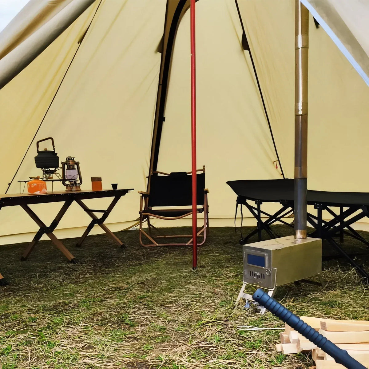 Mon Esprit Nature Beige Tente de camping pyramidale - Tipi 4P