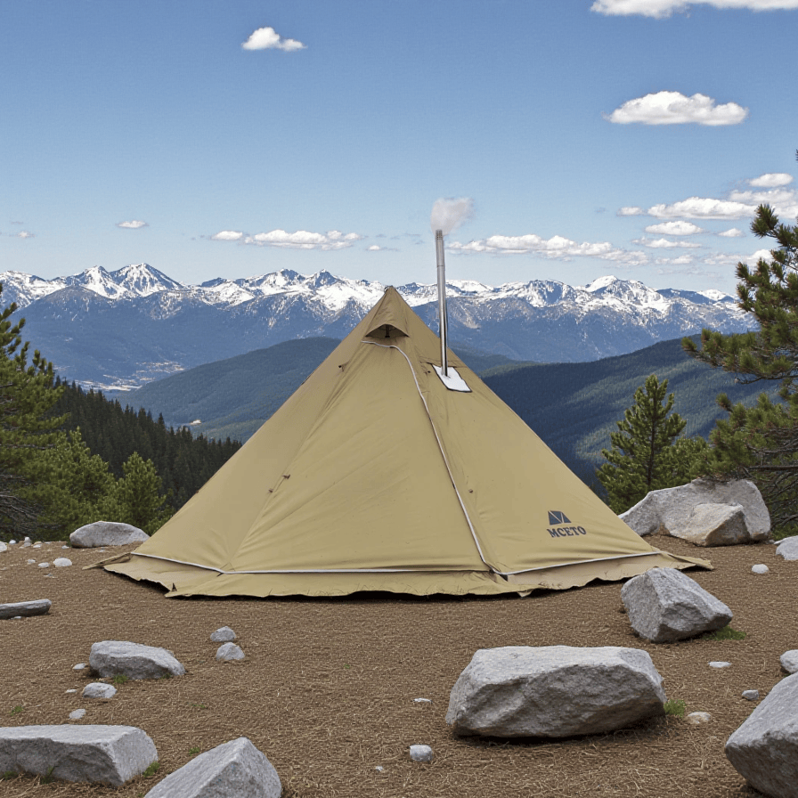 Mon Esprit Nature Beige Tente de camping pyramidale - Tipi 4P Image