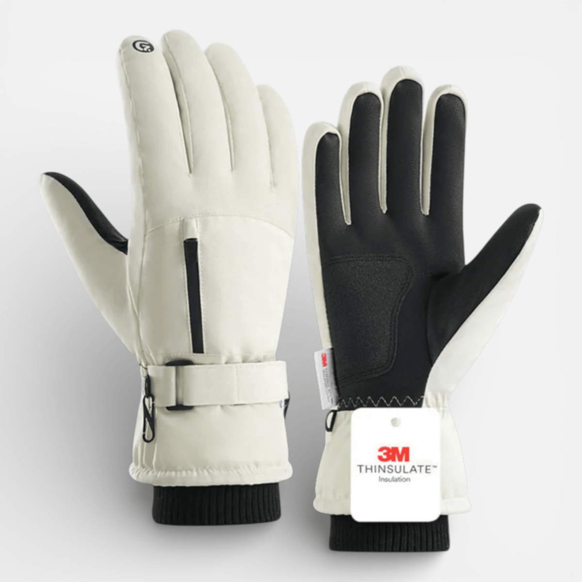 Mon Esprit Nature Blanc / M Gants de ski d'hiver pour hommes et femmes