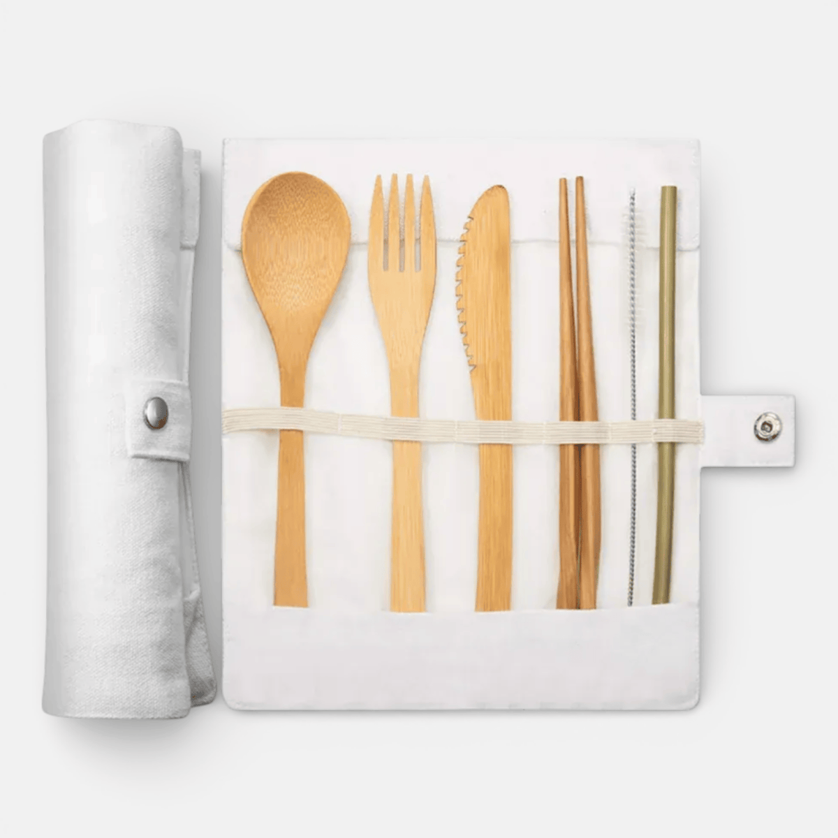 Mon Esprit Nature Blanc Vaisselle de voyage en bambou