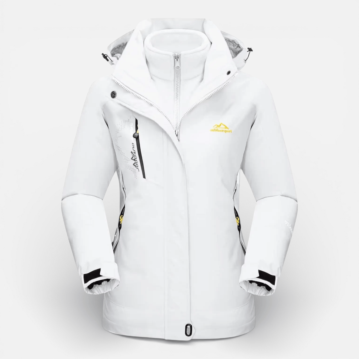 Mon Esprit Nature Blanc / XS Veste de randonnée doublée en polaire - Zorna 2
