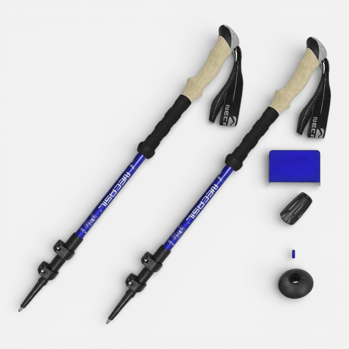 Mon Esprit Nature Bleu Bâtons de marche réglables - Trekkia