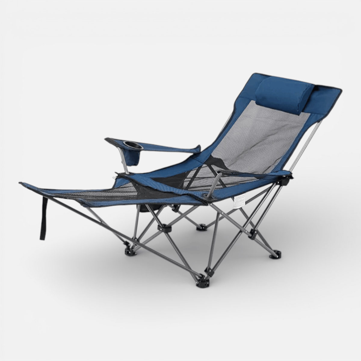 Mon Esprit Nature Bleu Chaise longue de camping inclinable et portable - ApexDry