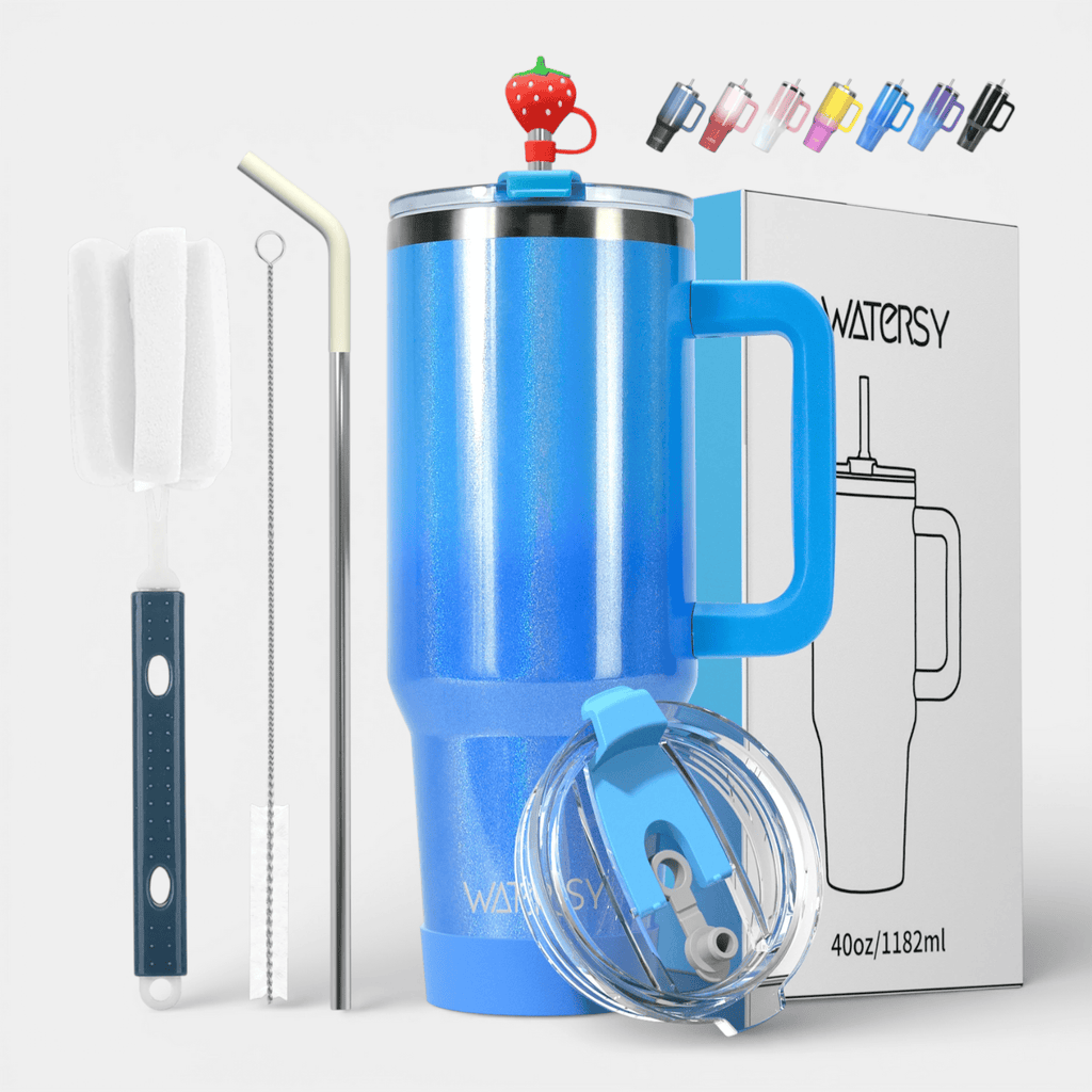 Mon Esprit Nature Bleu ciel / 800ml Tasse thermique en acier inoxydable - Noxy