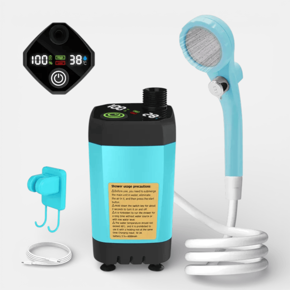 Mon Esprit Nature Bleu ciel Pompe de douche de Camping