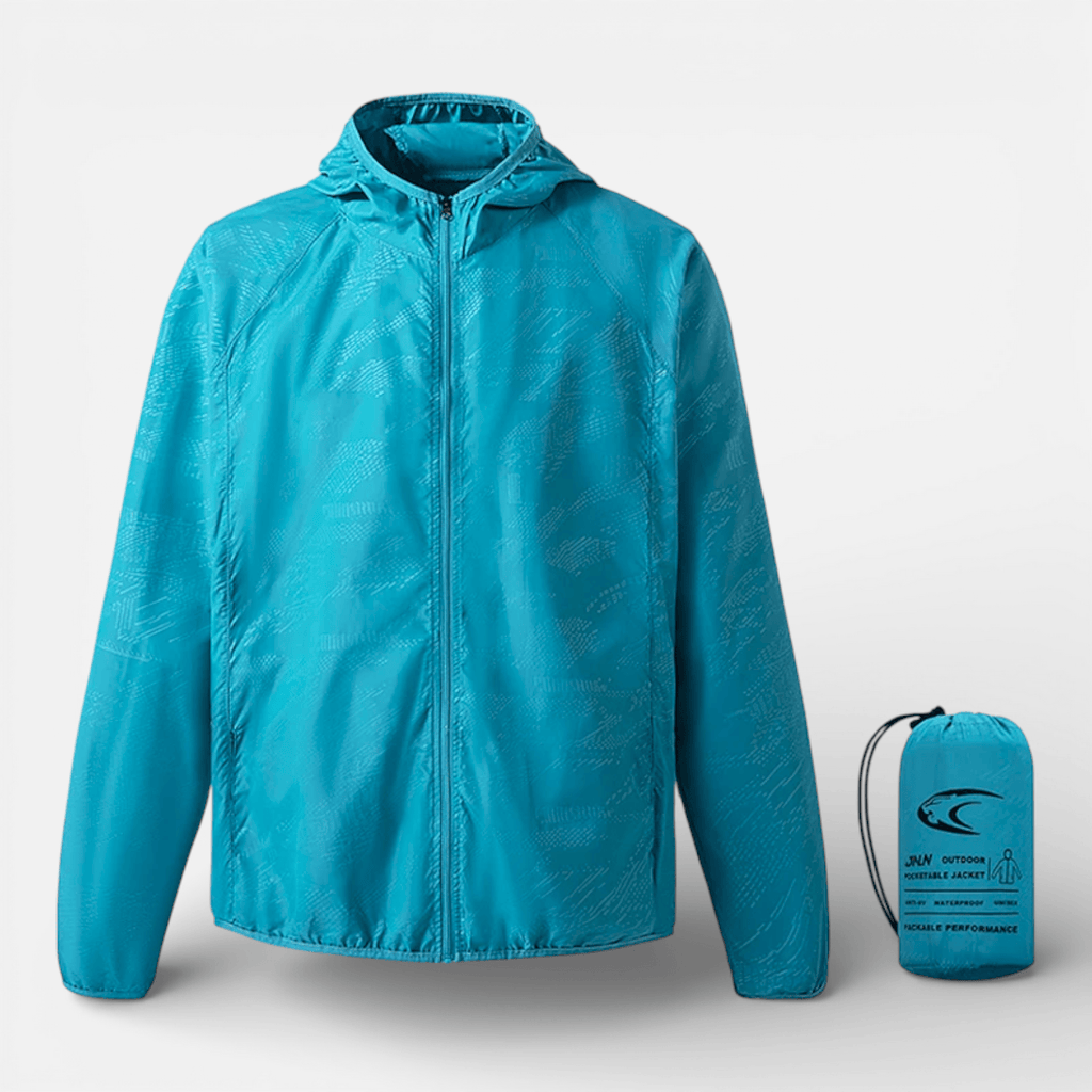Mon Esprit Nature Bleu ciel / S Veste de randonnée imperméable d'urgence - Savey