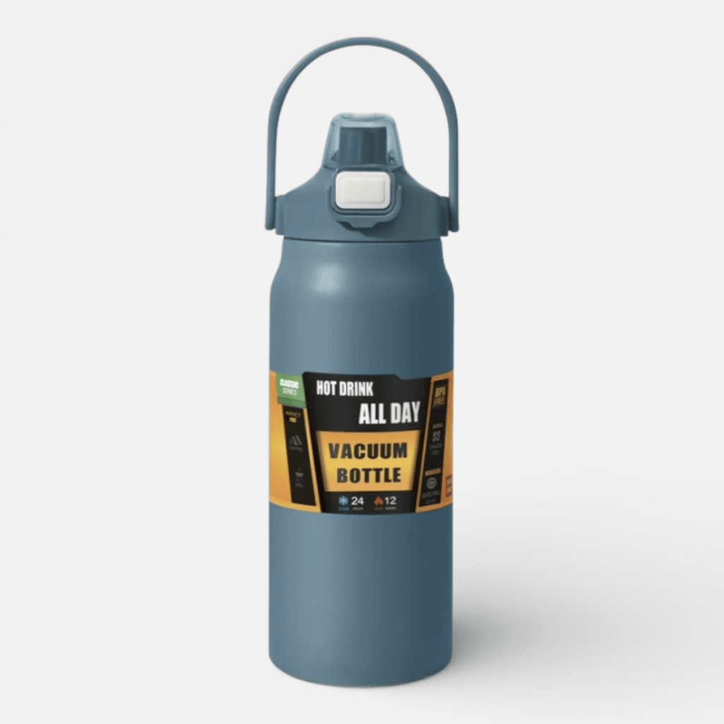 Mon Esprit Nature bleu-vert foncé / 1500ml Thermos en acier inoxydable avec paille - Telmo