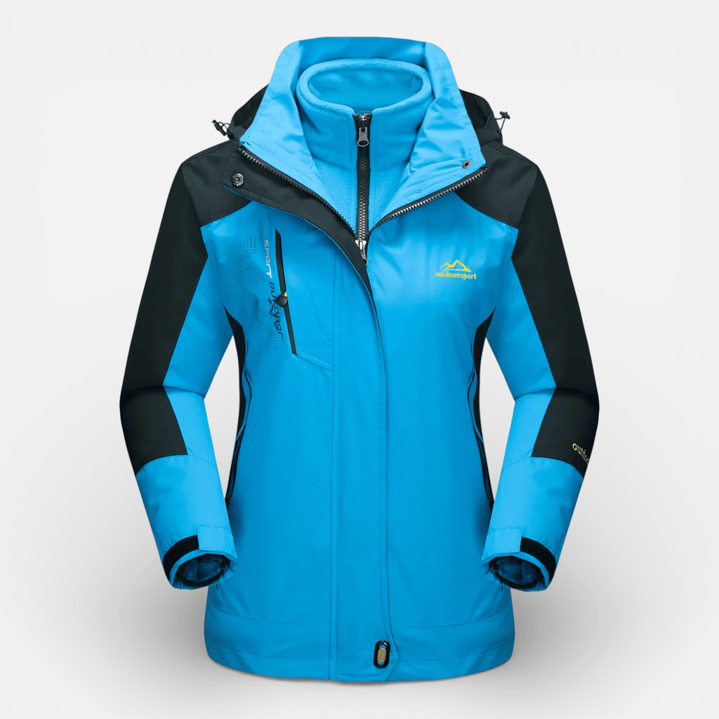 Mon Esprit Nature Bleu / XS Veste de randonnée doublée en polaire - Zorna 2