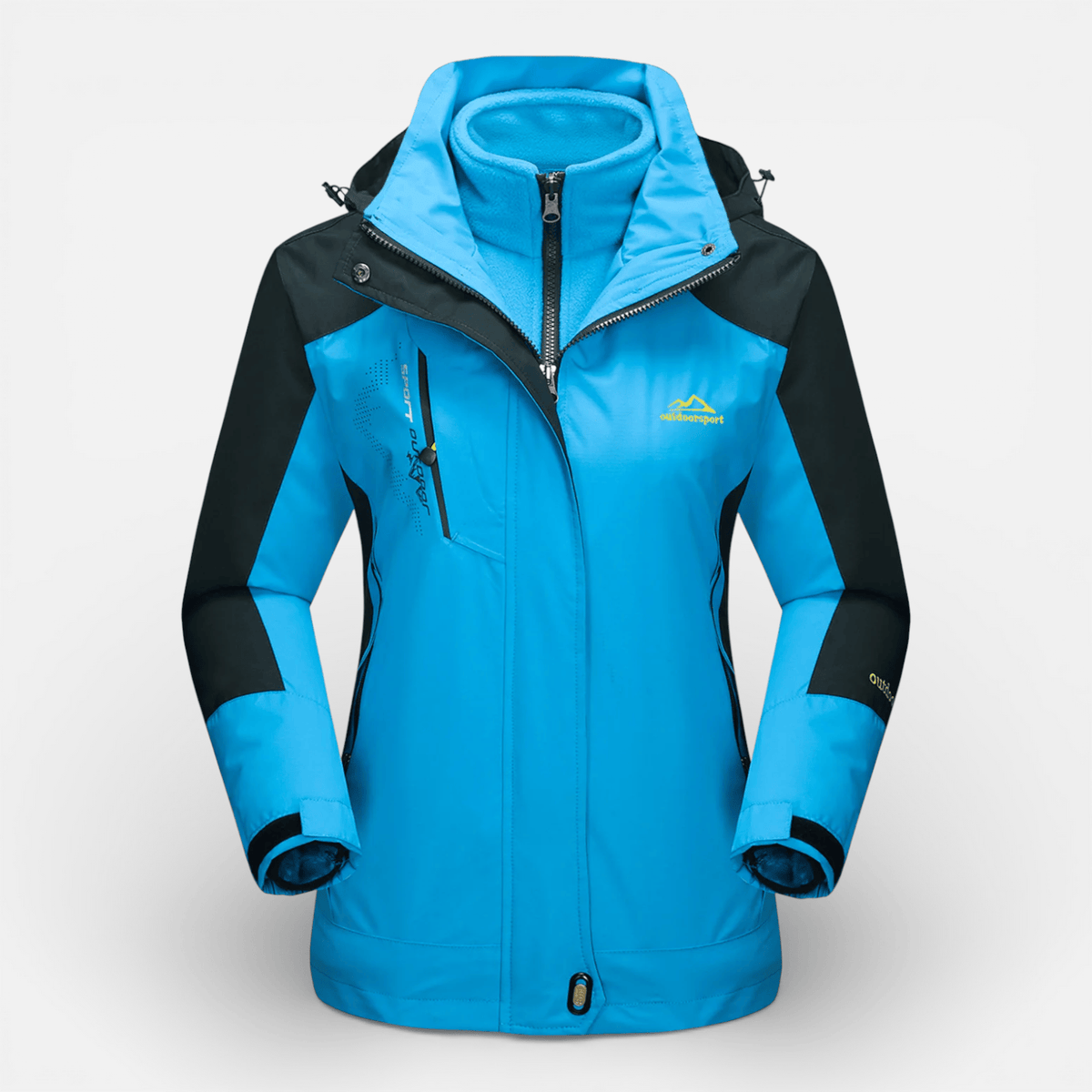 Mon Esprit Nature Bleu / XS Veste de randonnée doublée en polaire - Zorna 2