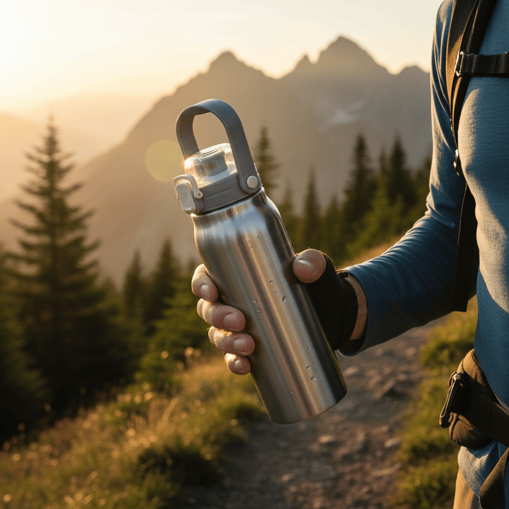 Mon Esprit Nature Bouteille isotherme grande capacité avec paille - Finn Image