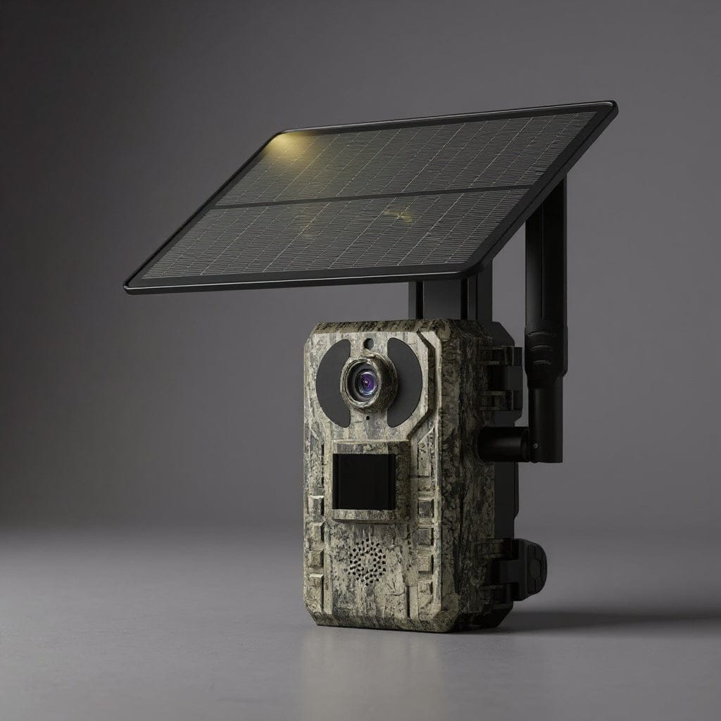 Mon Esprit Nature Camouflage Forêt foncé Caméra de surveillance cellulaire 4G avec énergie solaire - Himro