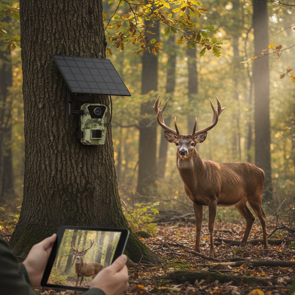 Mon Esprit Nature Camouflage Forêt foncé Caméra solaire de chasse et de sentier - Hunt Pro