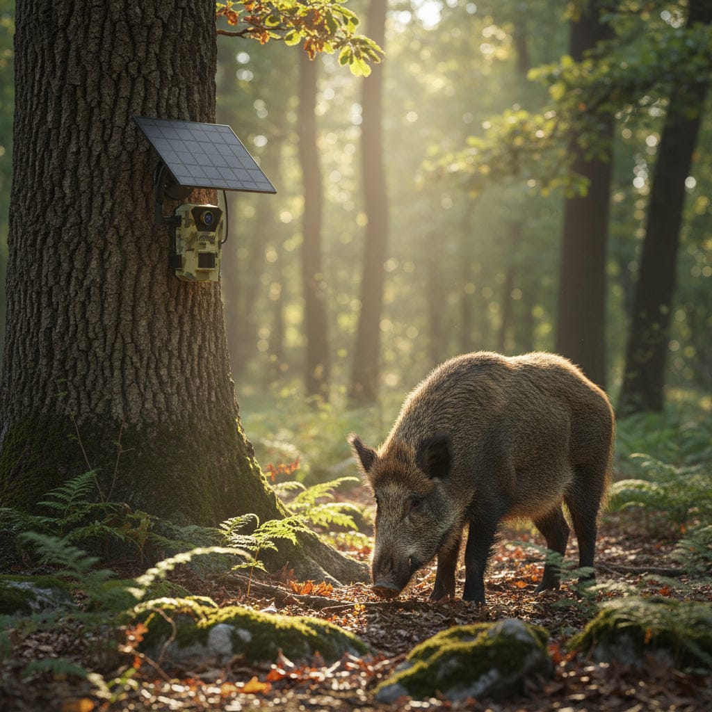 Mon Esprit Nature Camouflage Forêt foncé Caméra solaire de chasse et de sentier - Hunt Pro