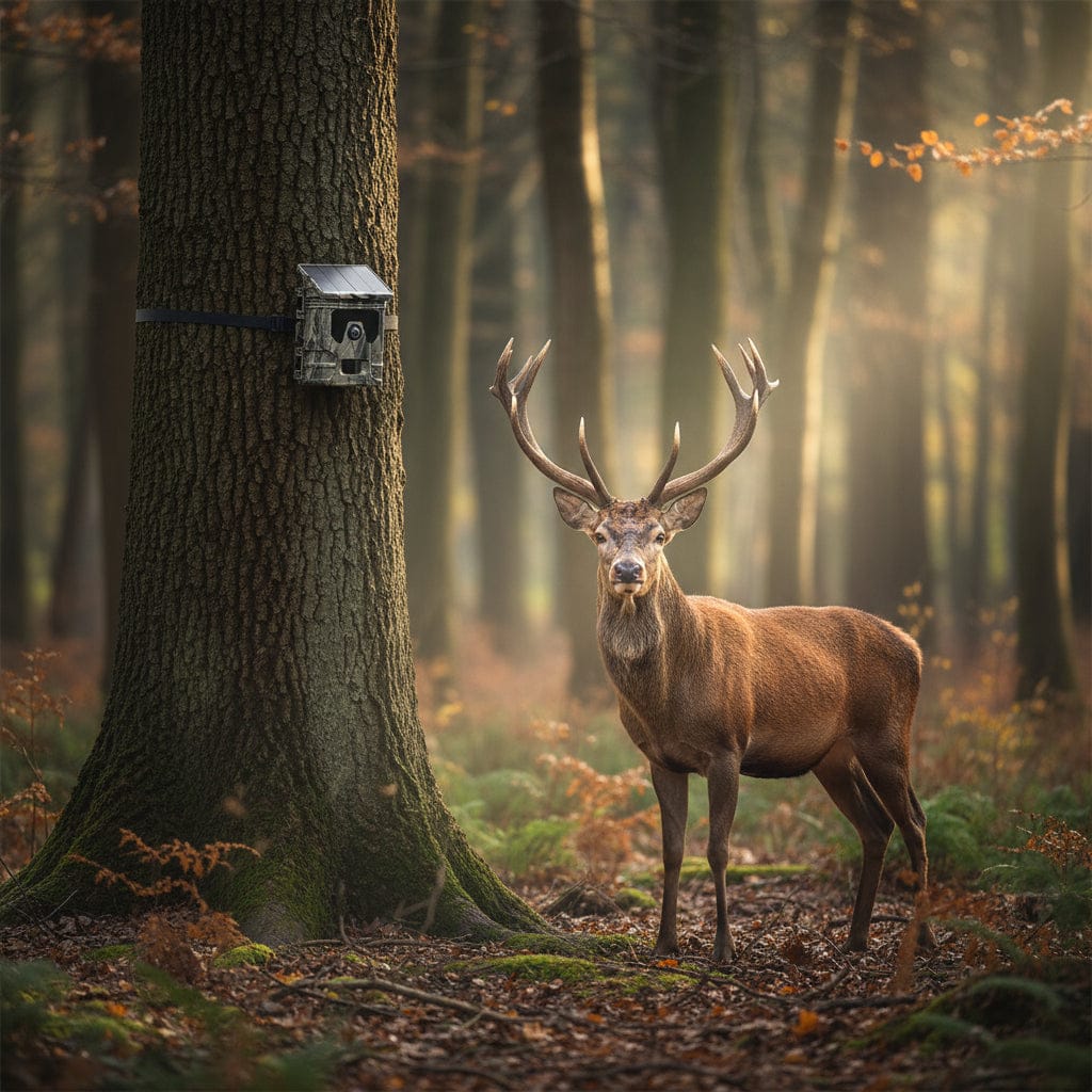 Mon Esprit Nature Camouflage Forêt foncé Caméra solaire haute qualité et vision nocturne - Terrar 2 Image