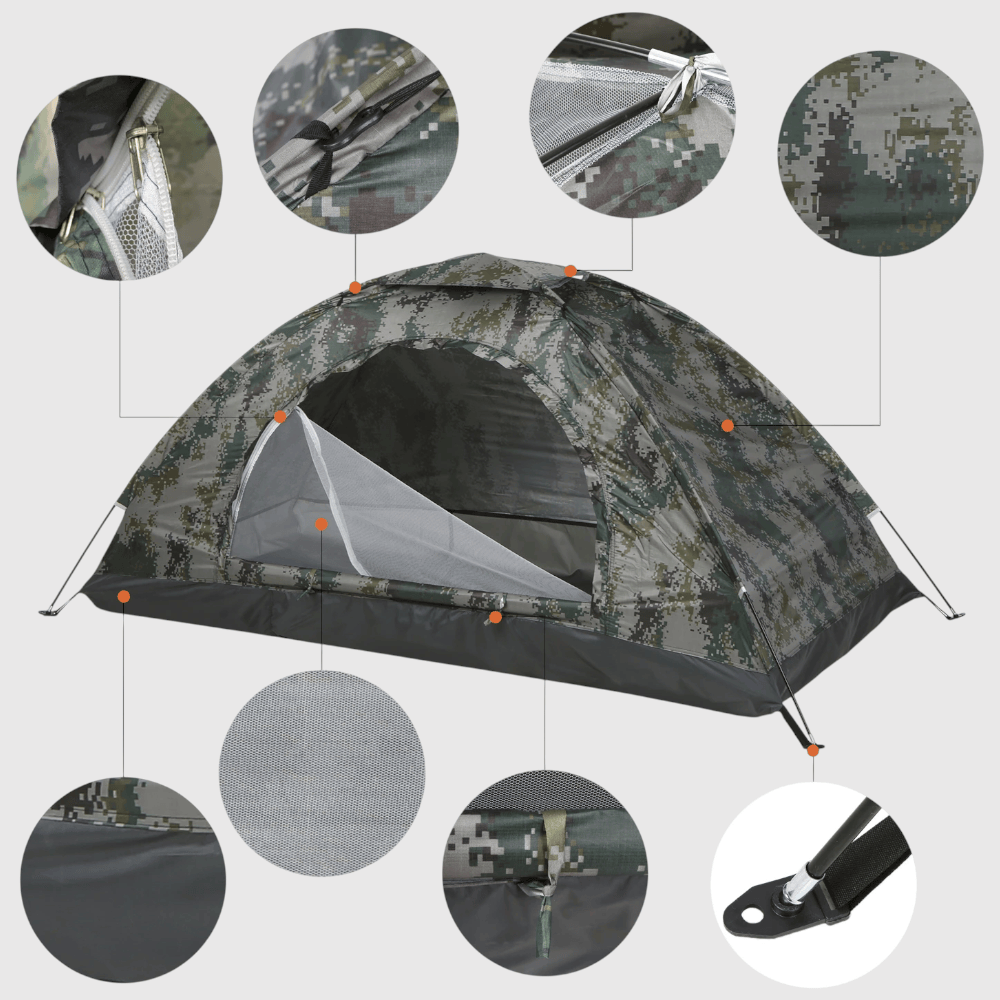 Mon Esprit Nature Camouflage Forêt foncé Tente de camping militaire - Tenteo