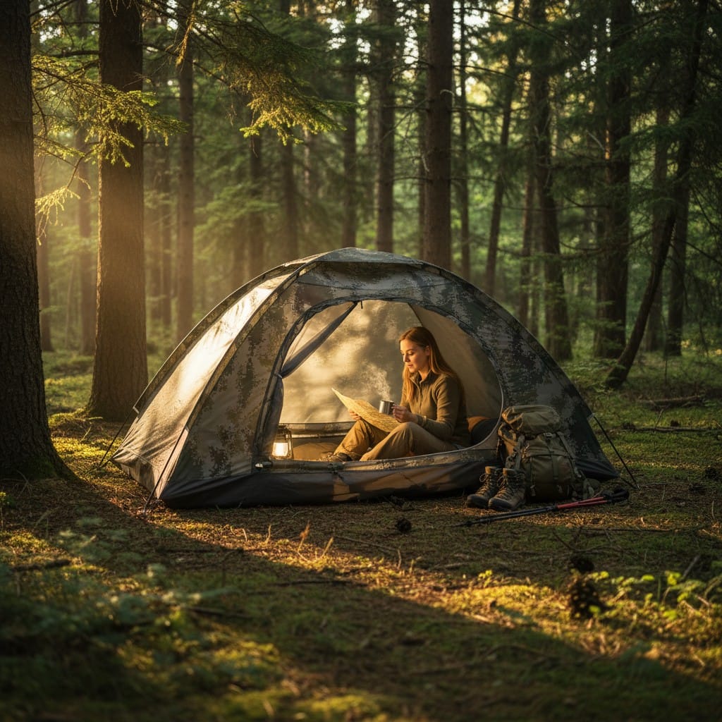 Mon Esprit Nature Camouflage Forêt foncé Tente de camping militaire - Tenteo