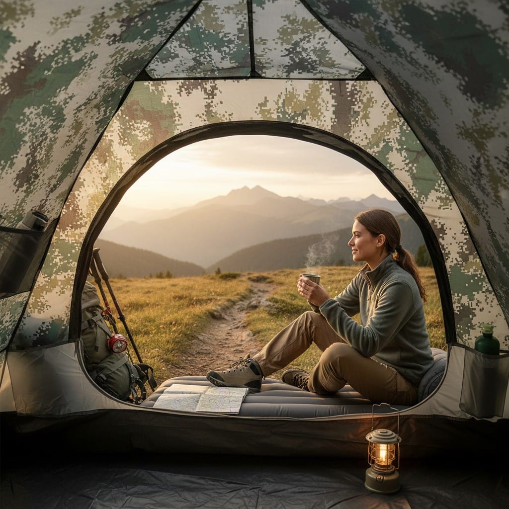 Mon Esprit Nature Camouflage Forêt foncé Tente de camping militaire - Tenteo