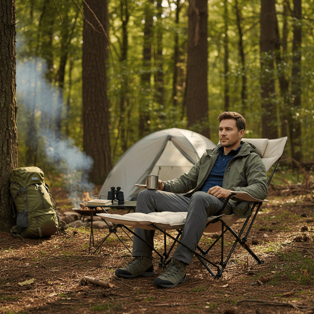 Mon Esprit Nature Chaise de camping inclinable de haute qualitée - EchoCrest
