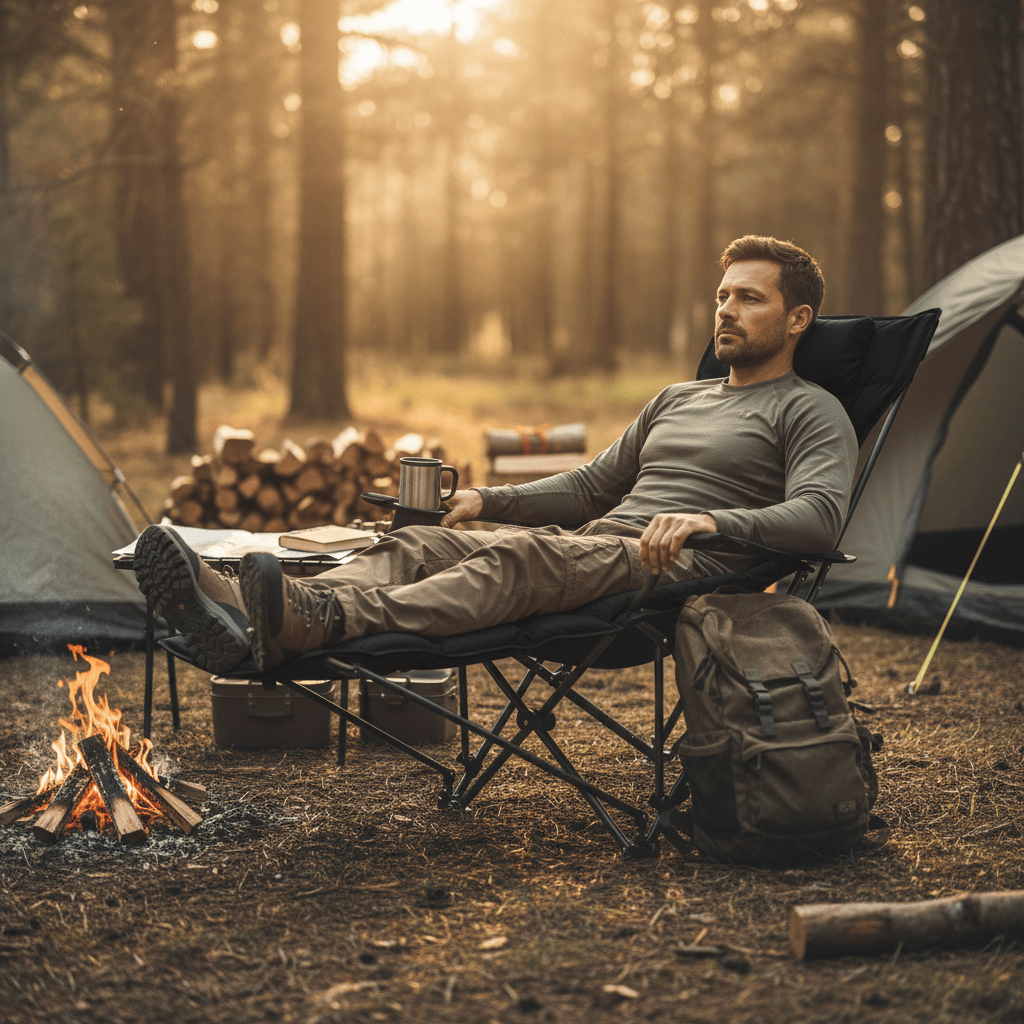 Mon Esprit Nature Chaise de camping inclinable de haute qualitée - EchoCrest