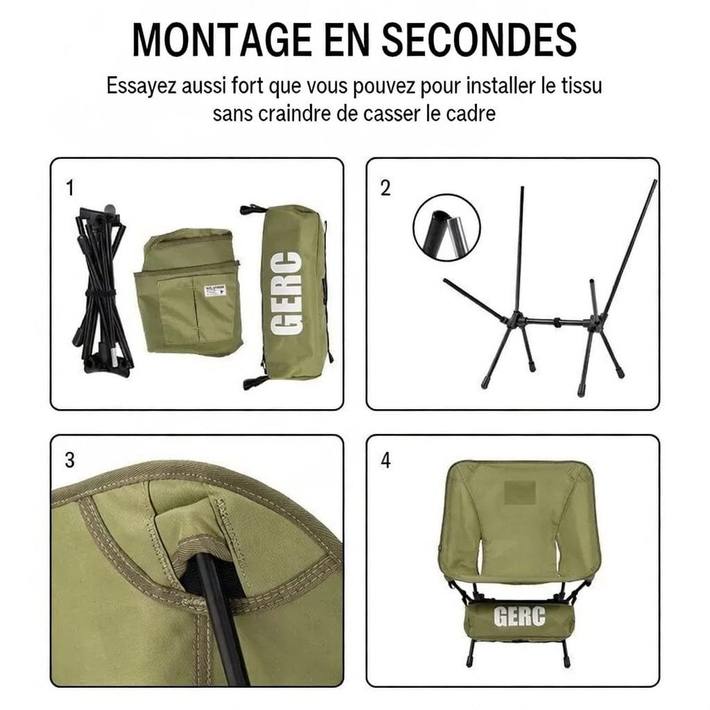 Mon Esprit Nature Chaise de camping pliable - PeakPulse