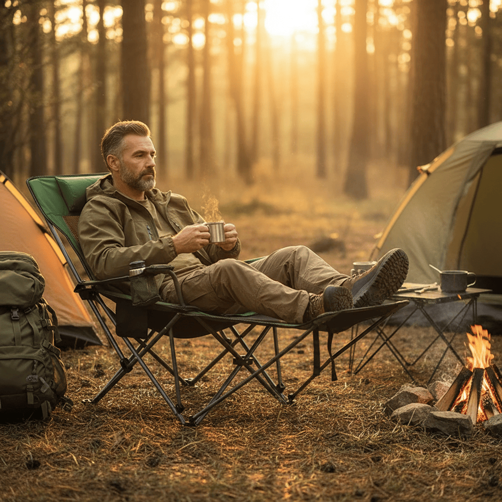 Mon Esprit Nature Chaise longue de camping inclinable et portable - ApexDry