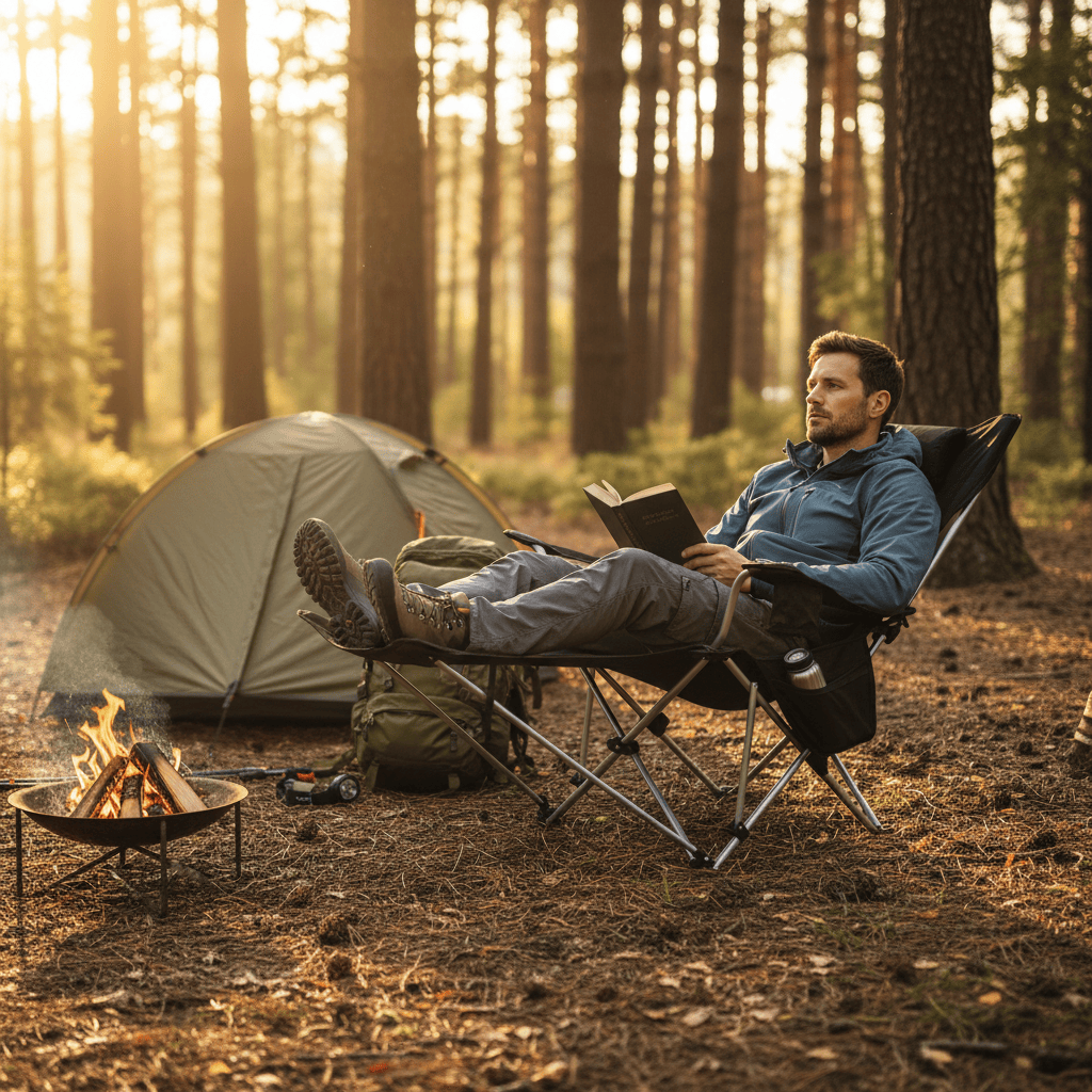 Mon Esprit Nature Chaise longue pliante de camping - Blaze Image