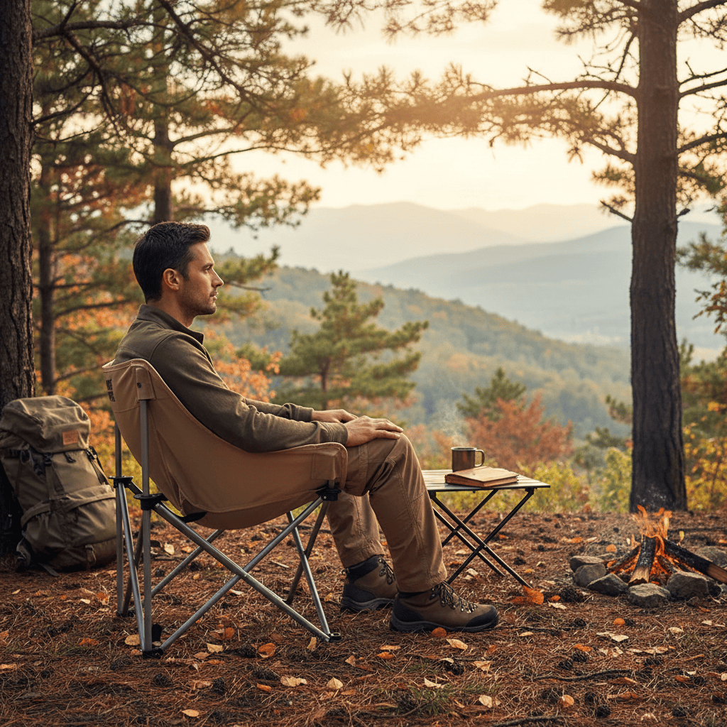 Mon Esprit Nature Chaise pliante portable d'extérieur - NomadRidge Image