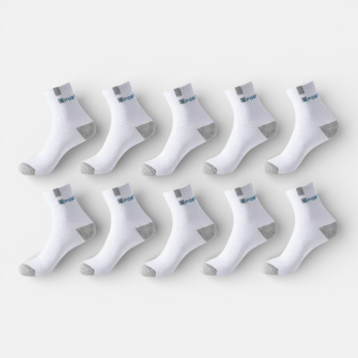 Mon Esprit Nature Clair / EU36-43 Chaussettes en coton de Sport x5