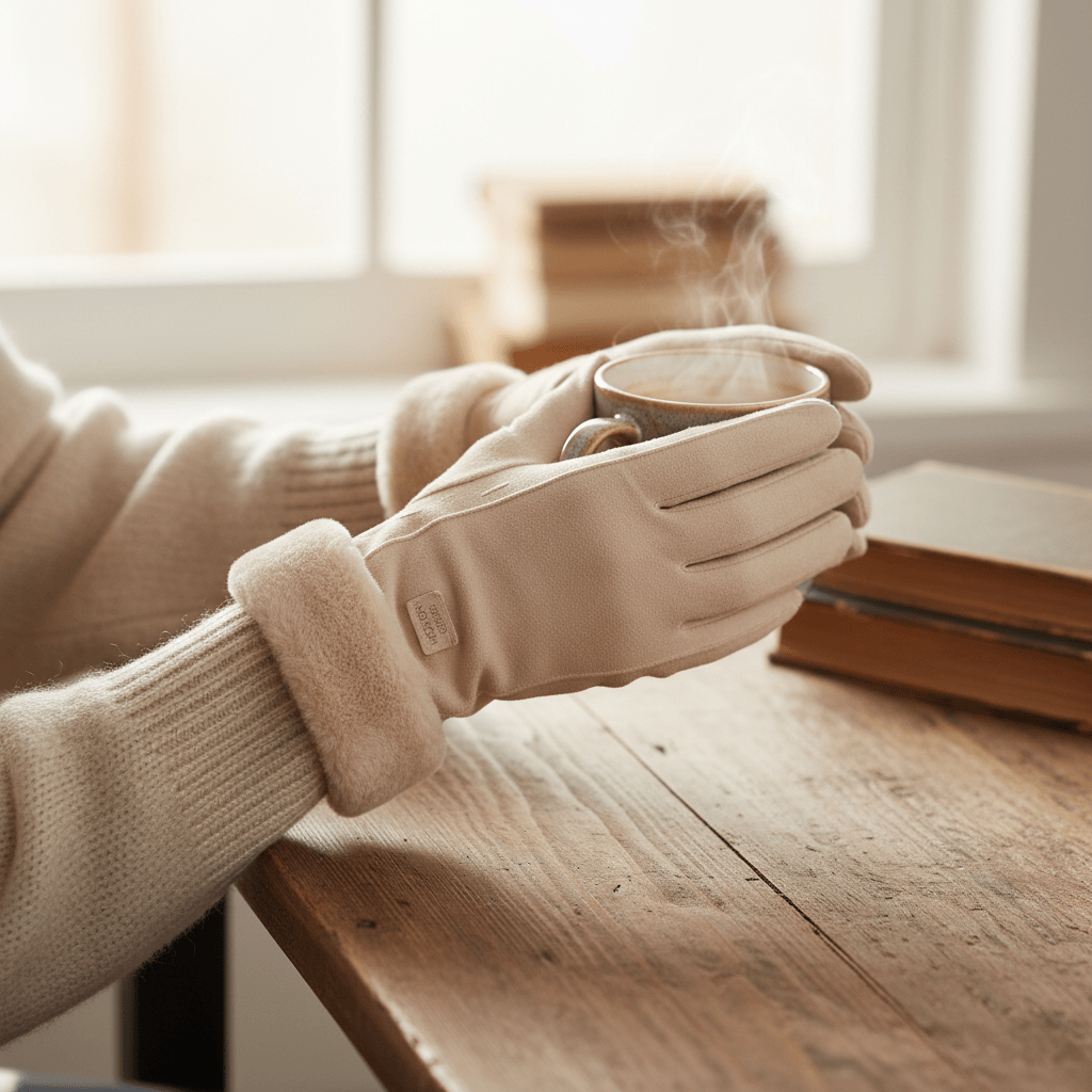 Mon Esprit Nature Gants confortables avec doublure en peluche