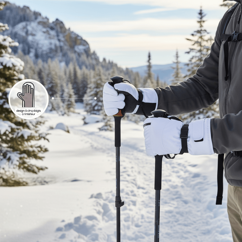 Mon Esprit Nature Gants de ski d'hiver imperméables épais