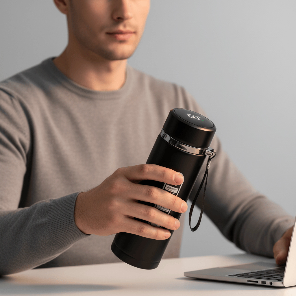 Mon Esprit Nature Gourde isotherme avec affichage LED - NewTrail