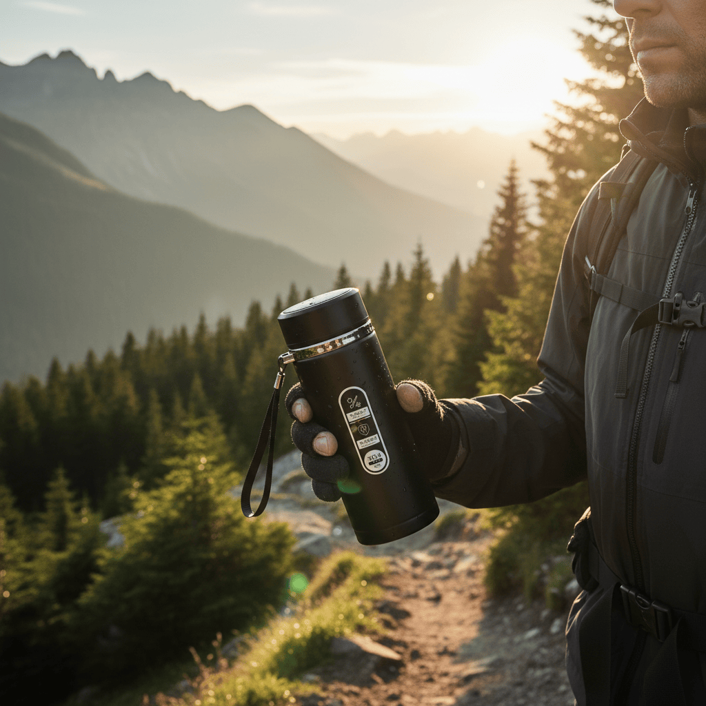 Mon Esprit Nature Gourde isotherme avec affichage LED - NewTrail