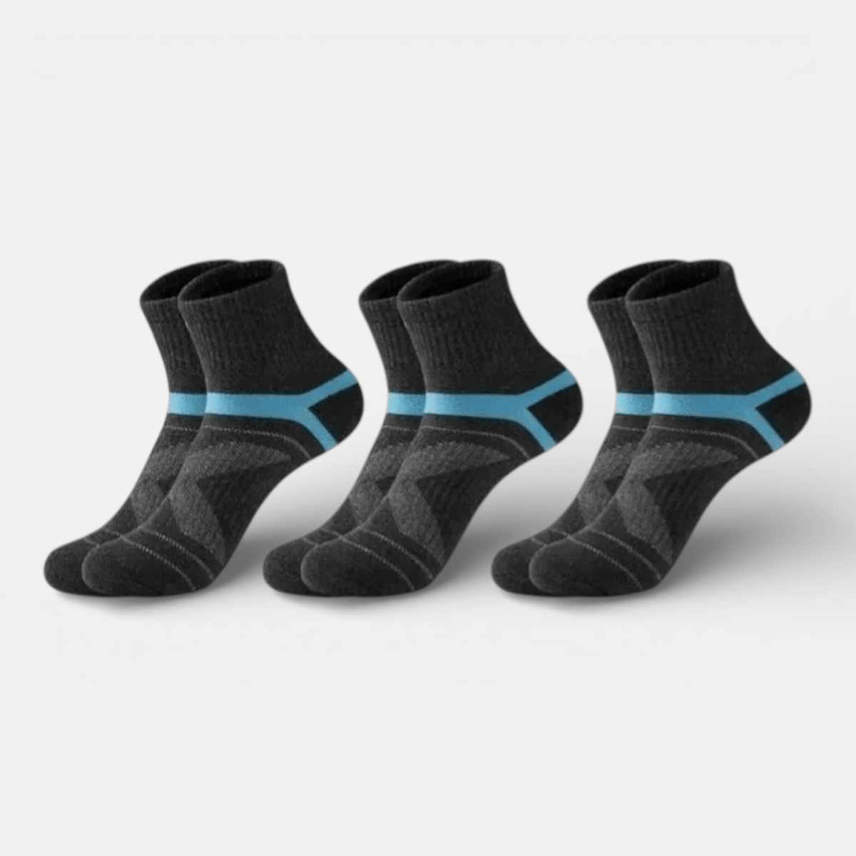 Mon Esprit Nature Gris Chaussettes pour hommes de randonnée x3