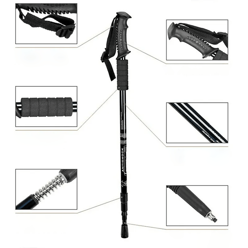 Mon Esprit Nature Gris clair Bâtons de randonnée réglables pour hommes et femmes - Fusio 3